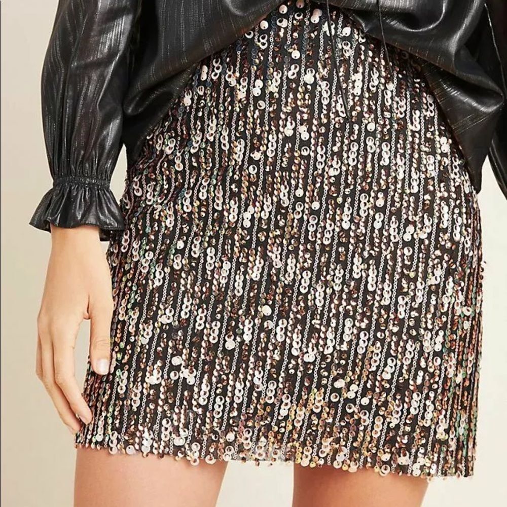 Anthropologie Corey Lynn Calter Sequined Miniskirt Size Small NWT - Picture 6 of 11